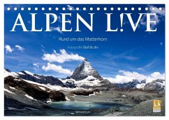 Alpen live - Rund um das Matterhorn (Tischkalender 2024 DIN A5 quer), CALVENDO Monatskalender