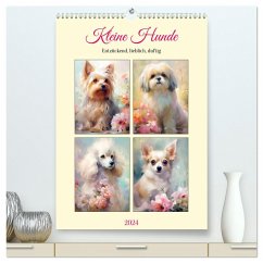 Kleine Hunde. Entzückend, lieblich, duftig (hochwertiger Premium Wandkalender 2024 DIN A2 hoch), Kunstdruck in Hochglanz
