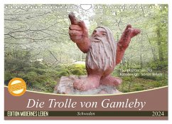 Die Trolle von Gamleby - Schweden - Skulpturen von Jan Pol (Wandkalender 2024 DIN A4 quer), CALVENDO Monatskalender - Teßen, Sonja