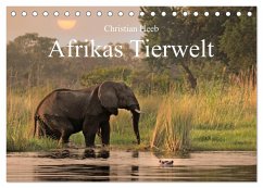 Afrikas Tierwelt Christian Heeb (Tischkalender 2024 DIN A5 quer), CALVENDO Monatskalender