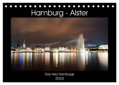 Hamburg - Alster (Tischkalender 2024 DIN A5 quer), CALVENDO Monatskalender