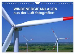 Windkraftanlagen aus der Luft fotografiert (Wandkalender 2024 DIN A4 quer), CALVENDO Monatskalender