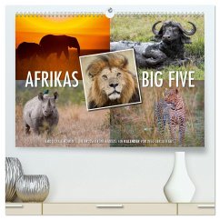 Emotionale Momente: Afrikas Big Five / CH-Version (hochwertiger Premium Wandkalender 2024 DIN A2 quer), Kunstdruck in Hochglanz