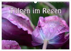 Tulpen im Regen (Wandkalender 2024 DIN A3 quer), CALVENDO Monatskalender - Gugigei