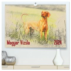 Magyar Vizsla 2024 (hochwertiger Premium Wandkalender 2024 DIN A2 quer), Kunstdruck in Hochglanz