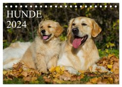 Hunde - Treue Freunde für´s Leben (Tischkalender 2024 DIN A5 quer), CALVENDO Monatskalender