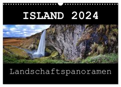 Island 2024 Landschaftspanoramen (Wandkalender 2024 DIN A3 quer), CALVENDO Monatskalender