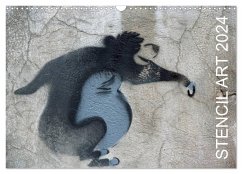 STENCIL ART 2024 - Schablonen Graffiti (Wandkalender 2024 DIN A3 quer), CALVENDO Monatskalender