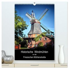 Historische Windmühlen an der Friesischen Mühlenstraße / CH-Version / Planer (hochwertiger Premium Wandkalender 2024 DIN A2 hoch), Kunstdruck in Hochglanz - Roder, Peter