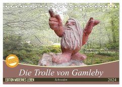 Die Trolle von Gamleby - Schweden - Skulpturen von Jan Pol (Tischkalender 2024 DIN A5 quer), CALVENDO Monatskalender - Teßen, Sonja