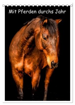 Mit Pferden durchs Jahr / Planer (Tischkalender 2024 DIN A5 hoch), CALVENDO Monatskalender