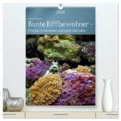 Bunte Riffbewohner - Fische, Anemonen und noch viel mehr (hochwertiger Premium Wandkalender 2024 DIN A2 hoch), Kunstdruck in Hochglanz