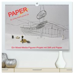 PAPERminis ¿ Ein Mixed-Media-Figuren-Projekt mit Stift und Papier (hochwertiger Premium Wandkalender 2024 DIN A2 quer), Kunstdruck in Hochglanz