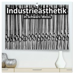 Industrieästhetik in Schwarz-Weiss (hochwertiger Premium Wandkalender 2024 DIN A2 quer), Kunstdruck in Hochglanz