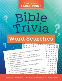 Bible Trivia Word Searches Large Print - Compiled By Barbour Staff