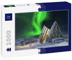 Cover Lais Puzzle Eismeerkathedrale Tromsö Norwegen mit Nordlicht 1000 Teile