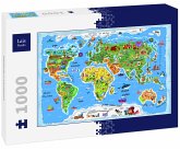 Lais Puzzle Weltkarte in französisch 1000 Teile