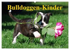 Bulldoggen-Kinder (Wandkalender 2024 DIN A2 quer), CALVENDO Monatskalender