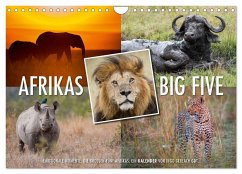 Emotionale Momente: Afrikas Big Five (Wandkalender 2024 DIN A4 quer), CALVENDO Monatskalender
