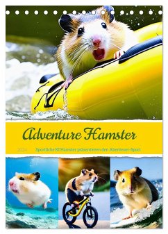 Adventure Hamster - Sportliche KI Hamster präsentieren den Abenteuer-Sport (Tischkalender 2024 DIN A5 hoch), CALVENDO Monatskalender - Schimak, Fred