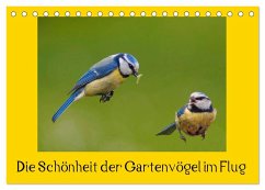 Die Schönheit der Gartenvögel im Flug (Tischkalender 2024 DIN A5 quer), CALVENDO Monatskalender