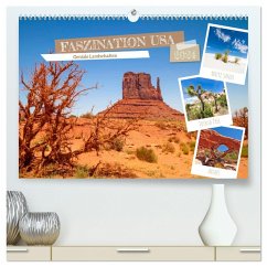 FASZINATION USA Geniale Landschaften (hochwertiger Premium Wandkalender 2024 DIN A2 quer), Kunstdruck in Hochglanz - Viola, Melanie