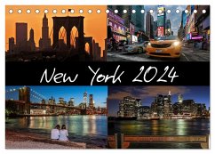 New York (Tischkalender 2024 DIN A5 quer), CALVENDO Monatskalender - Krause, Kurt