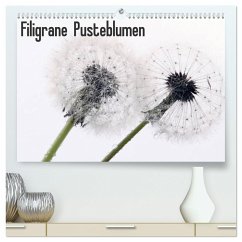 Filigrane Pusteblumen / Geburtstagskalender (hochwertiger Premium Wandkalender 2024 DIN A2 quer), Kunstdruck in Hochglanz