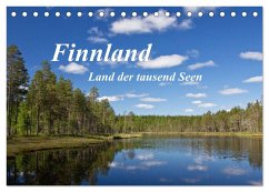Finnland - Land der tausend Seen (Tischkalender 2024 DIN A5 quer), CALVENDO Monatskalender