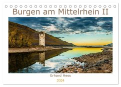 Burgen am Mittelrhein II (Tischkalender 2024 DIN A5 quer), CALVENDO Monatskalender