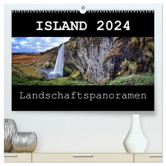 Island Landschaftspanoramen (hochwertiger Premium Wandkalender 2024 DIN A2 quer), Kunstdruck in Hochglanz