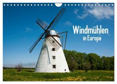 Windmühlen in Europa (Wandkalender 2024 DIN A4 quer), CALVENDO Monatskalender