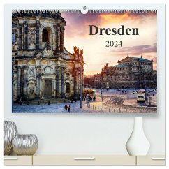 Dresden 2024 / Geburtstagskalender (hochwertiger Premium Wandkalender 2024 DIN A2 quer), Kunstdruck in Hochglanz