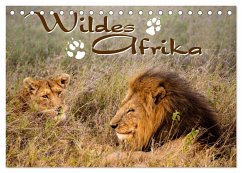 Wildes Afrika (Tischkalender 2024 DIN A5 quer), CALVENDO Monatskalender - Calvendo
