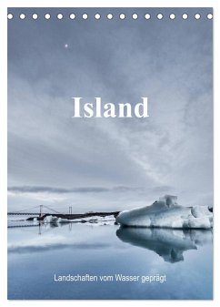 Island - Landschaften vom Wasser geprägt (Tischkalender 2024 DIN A5 hoch), CALVENDO Monatskalender