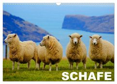 Schafe / Geburtstagskalender (Wandkalender 2024 DIN A3 quer), CALVENDO Monatskalender