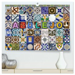 Azulejo-Fassaden in Portugal (hochwertiger Premium Wandkalender 2024 DIN A2 quer), Kunstdruck in Hochglanz