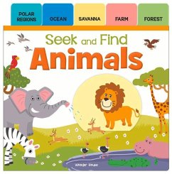 Seek and Find: Animals: Early Learning Board Books with Tabs - Wonder House Books