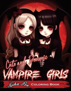 Cute and Demonic Vampire Girls: A Spooky and Playful Coloring Adventure - Poe, Luka