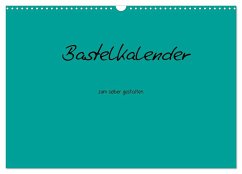 Bastelkalender - Türkis (Wandkalender 2024 DIN A3 quer), CALVENDO Monatskalender