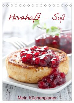 Herzhaft - Süß / Mein Küchenplaner (Tischkalender 2024 DIN A5 hoch), CALVENDO Monatskalender