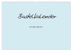 Bastelkalender - hell Blau (Wandkalender 2024 DIN A2 quer), CALVENDO Monatskalender