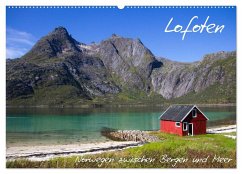 Lofoten - Norwegen zwischen Bergen und Meer (Wandkalender 2024 DIN A2 quer), CALVENDO Monatskalender