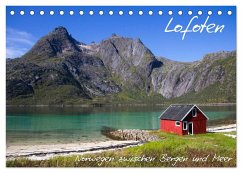 Lofoten - Norwegen zwischen Bergen und Meer (Tischkalender 2024 DIN A5 quer), CALVENDO Monatskalender
