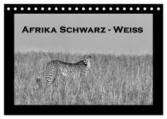 Afrika Schwarz - Weiss (Tischkalender 2024 DIN A5 quer), CALVENDO Monatskalender - Stern, Angelika