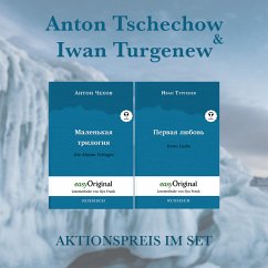 Anton Tschechow & Iwan Turgenew Hardcover (Bücher + 2 MP3 Audio-CDs) - Lesemethode von Ilya Frank, m. 2 Audio-CD, m. 2 A - Tschechow, Anton Pawlowitsch;Turgenew, Iwan