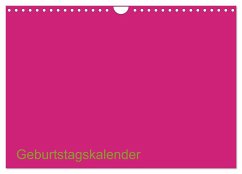 Bastel-Geburtstagskalender pink / Geburtstagskalender (Wandkalender 2024 DIN A4 quer), CALVENDO Monatskalender