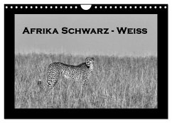 Afrika Schwarz - Weiss (Wandkalender 2024 DIN A4 quer), CALVENDO Monatskalender - Stern, Angelika