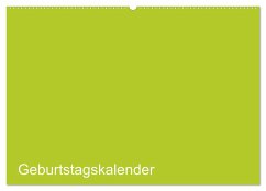 Bastel-Geburtstagskalender grün / Geburtstagskalender (Wandkalender 2024 DIN A2 quer), CALVENDO Monatskalender