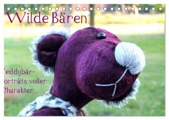 Wilde Bären - Teddybär-Porträts voller Charakter (Tischkalender 2024 DIN A5 quer), CALVENDO Monatskalender